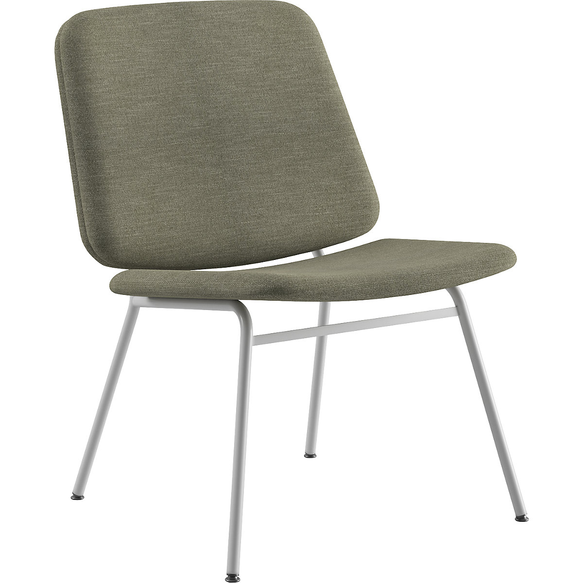 Poltroncina Greta, altezza sedile 400 mm, telaio bianco, rivestimento verde chiaro-0