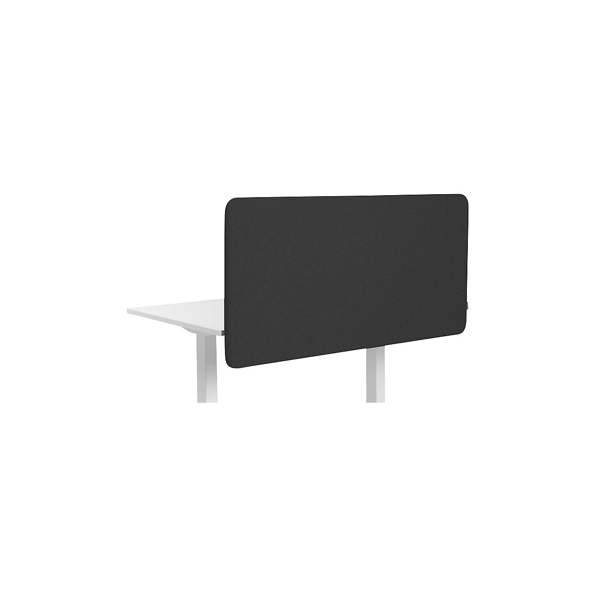 Divisorio fonoassorbente da scrivania Softline Salsa, applicabile sotto il piano della scrivania, altezza 650 mm, tessuto, larghezza 600 mm, nero-0