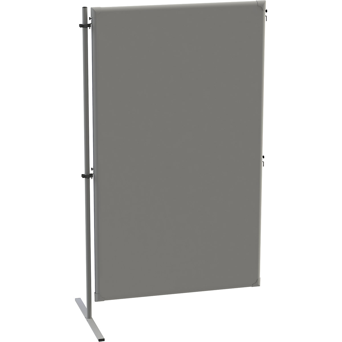 Parete divisoria fonoassorbente – eurokraft pro, tessuto, elemento aggiuntivo, largh. x prof. 1000 x 650 mm, grigio-0