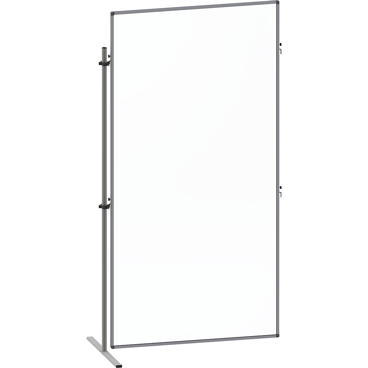 Parete divisoria funzionale in vetro acrilico, con piedini piatti a T, alt. x largh. 2000 x 1000 mm, modulo aggiuntivo-0