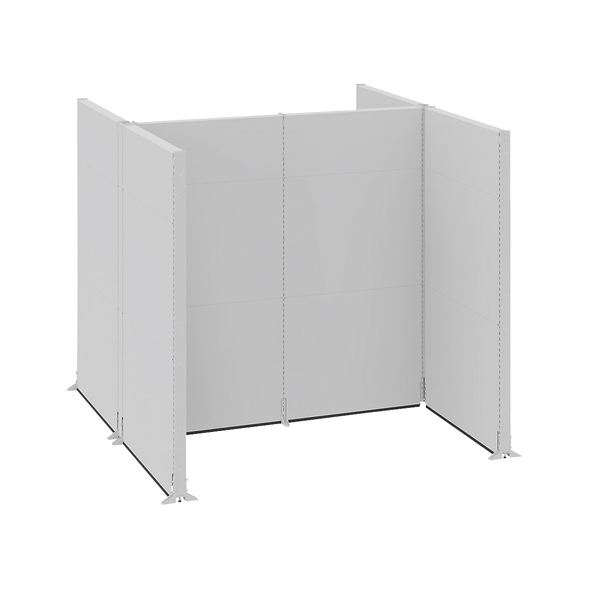 Parete mobile fonoassorbente, ufficio/industria, moduli completi, lungh. x largh. x alt. 2900 x 2670 x 2500 mm-0