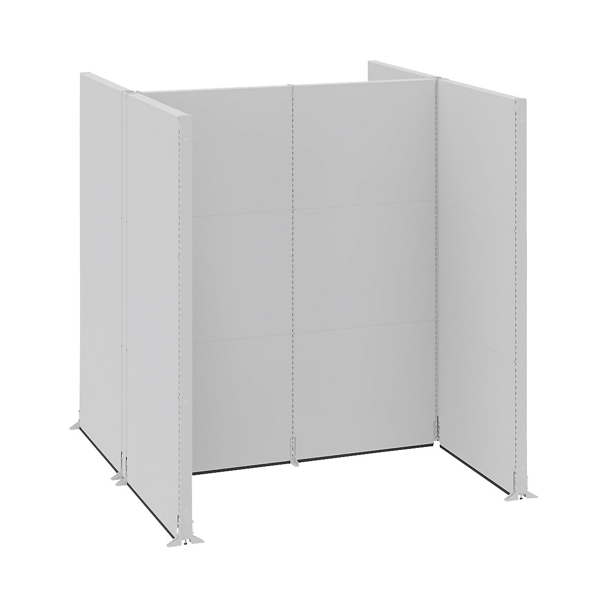 Parete mobile fonoassorbente, ufficio/industria, moduli completi, lungh. x largh. x alt. 2900 x 2670 x 3000 mm-0