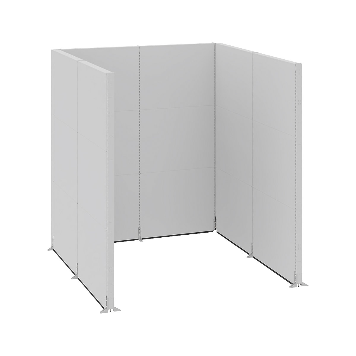 Parete mobile fonoassorbente, ufficio/industria, moduli completi, lungh. x largh. x alt. 2730 x 2630 x 3000 mm-0
