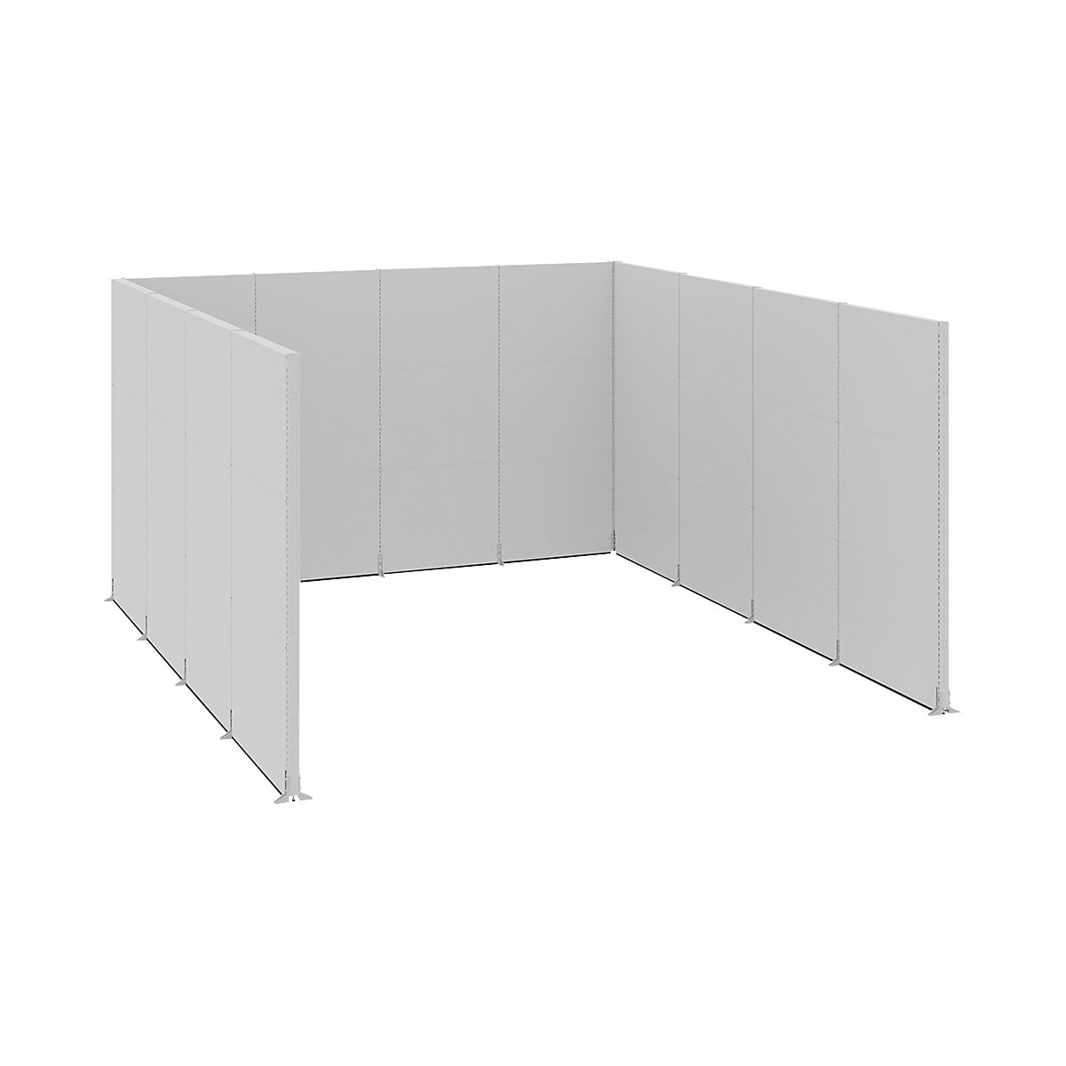 Parete mobile fonoassorbente, ufficio/industria, moduli completi, lungh. x largh. x alt. 5230 x 5130 x 3000 mm-0