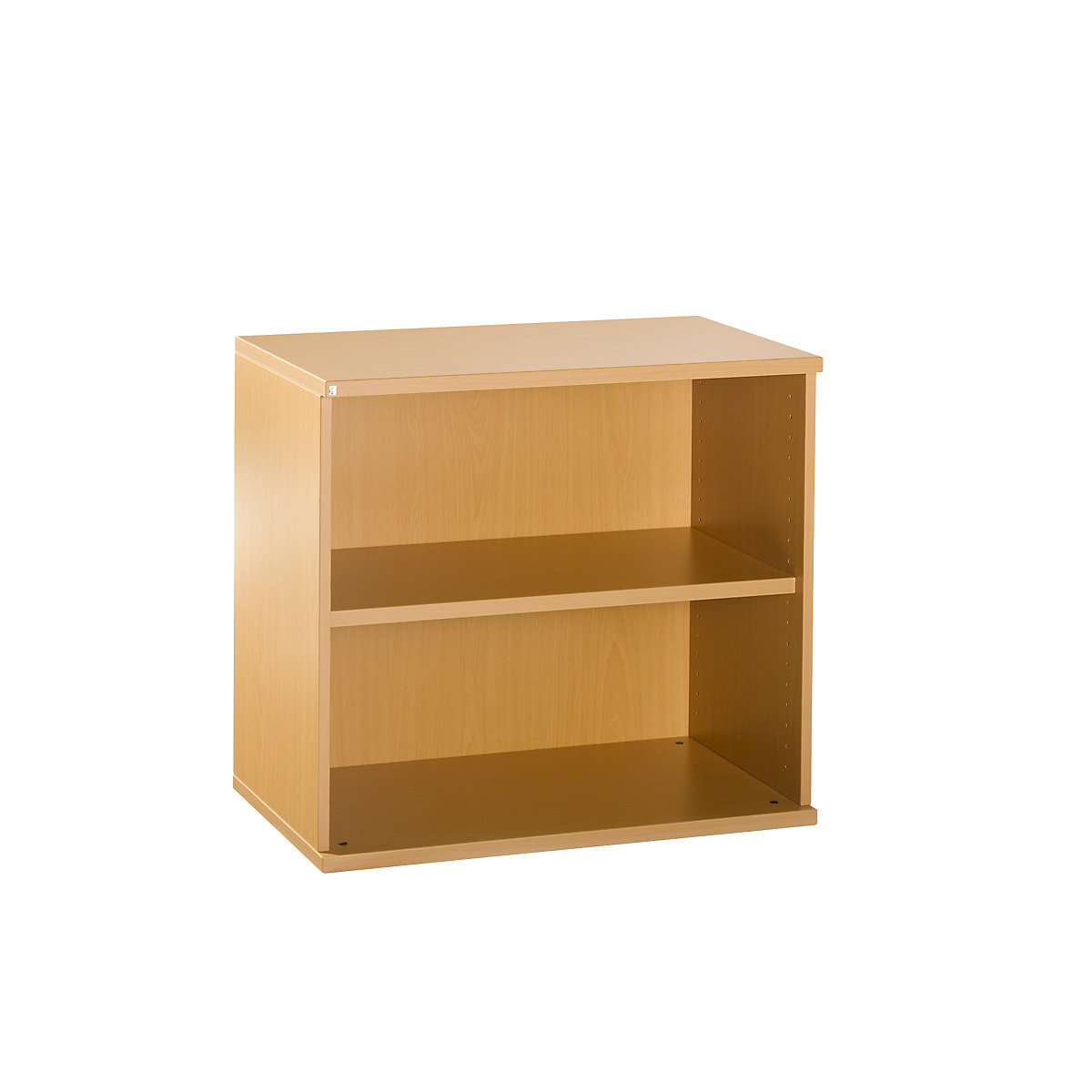 Mobiletto LENA, alt. x largh. x prof. 722 x 800 x 442 mm, 1 cassetto, 2 file di raccoglitori, simil-faggio-0