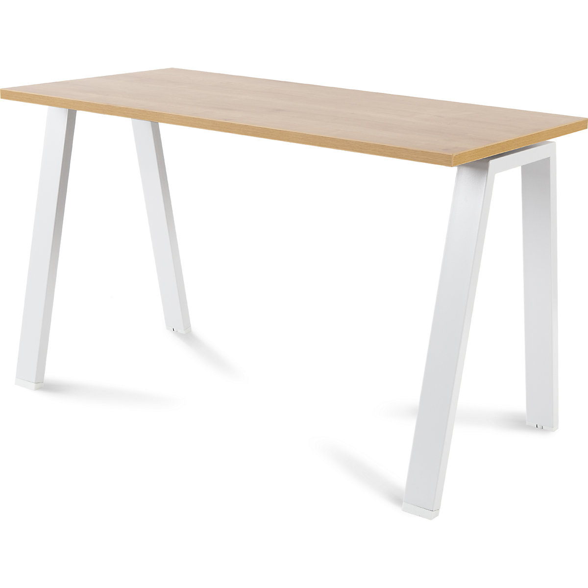 Scrivania BLANCA, altezza 740 mm, telaio a forma di A, largh. x prof. 1200 x 600 mm, simil-quercia / bianco-0