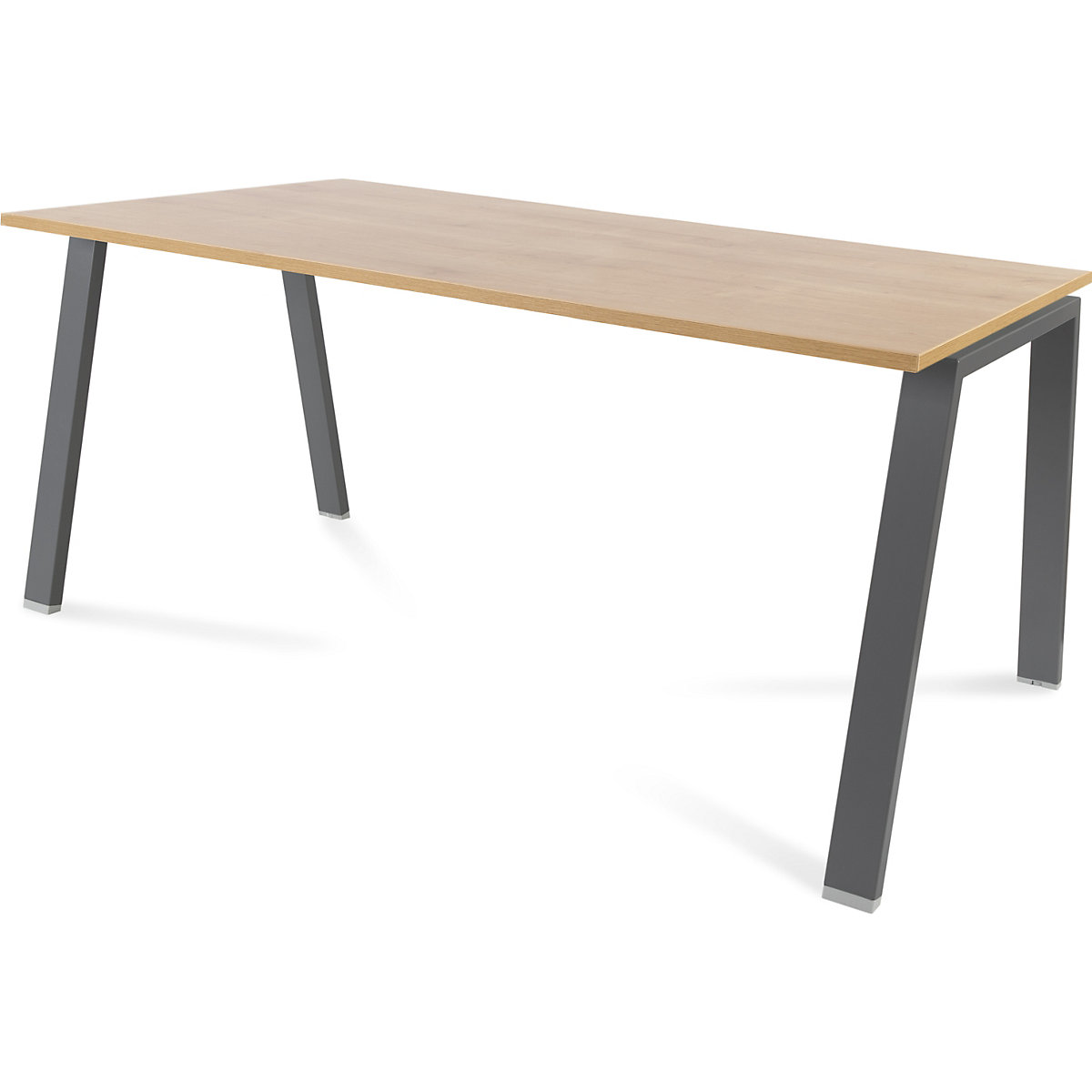 Scrivania BLANCA, altezza 740 mm, telaio a forma di A, largh. x prof. 1600 x 800 mm, simil-quercia / antracite-0