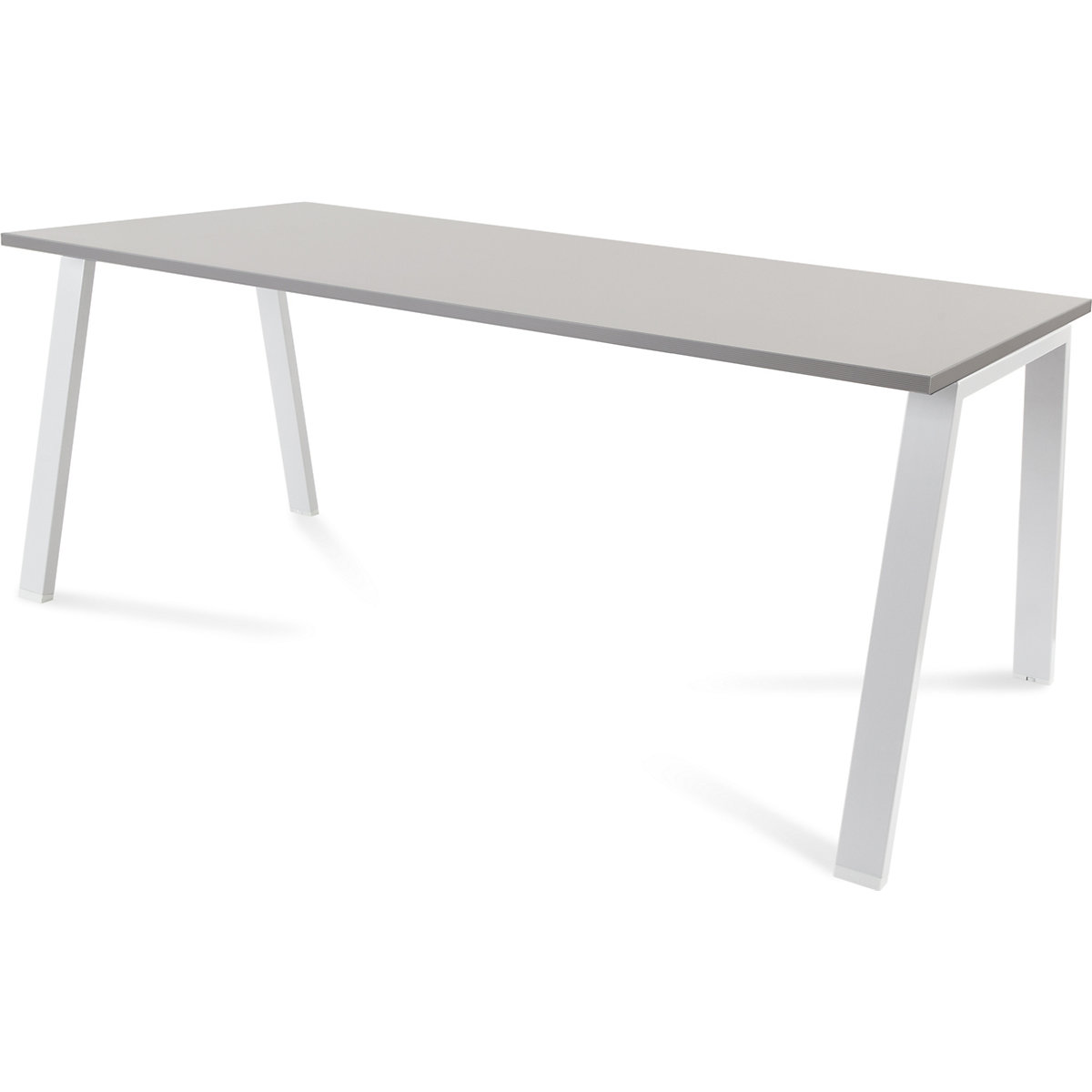 Scrivania BLANCA, altezza 740 mm, telaio a forma di A, largh. x prof. 1800 x 800 mm, grigio / bianco-0