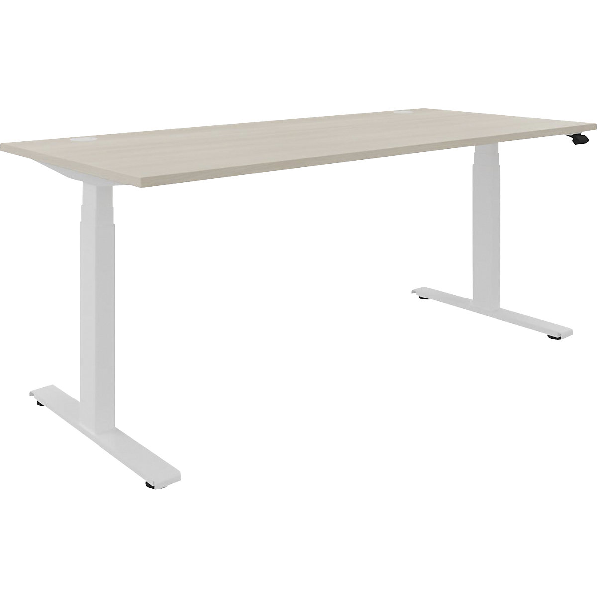 Scrivania BOTTOM-UP, regolabile elettricamente in altezza, diritta, largh. x prof. 1800 x 800 mm, acacia/bianco-0