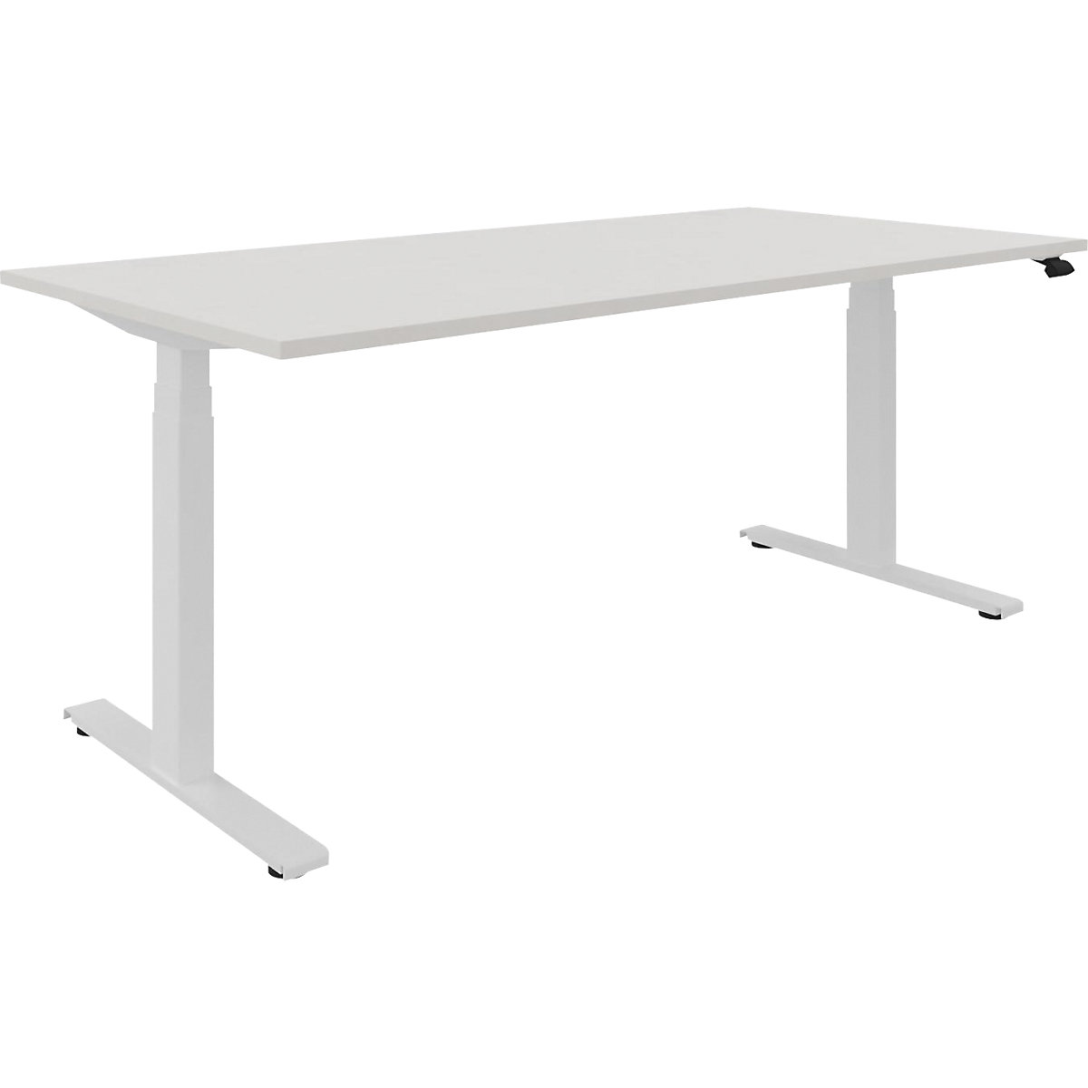 Scrivania BOTTOM-UP, regolabile elettricamente in altezza, diritta, largh. x prof. 1800 x 900 mm, bianco/bianco-0