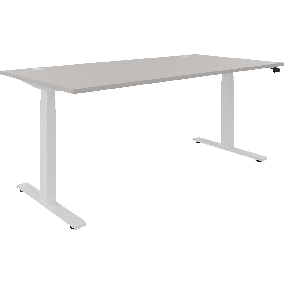 Scrivania BOTTOM-UP, regolabile elettricamente in altezza, diritta, largh. x prof. 1800 x 900 mm, grigio chiaro/bianco-0