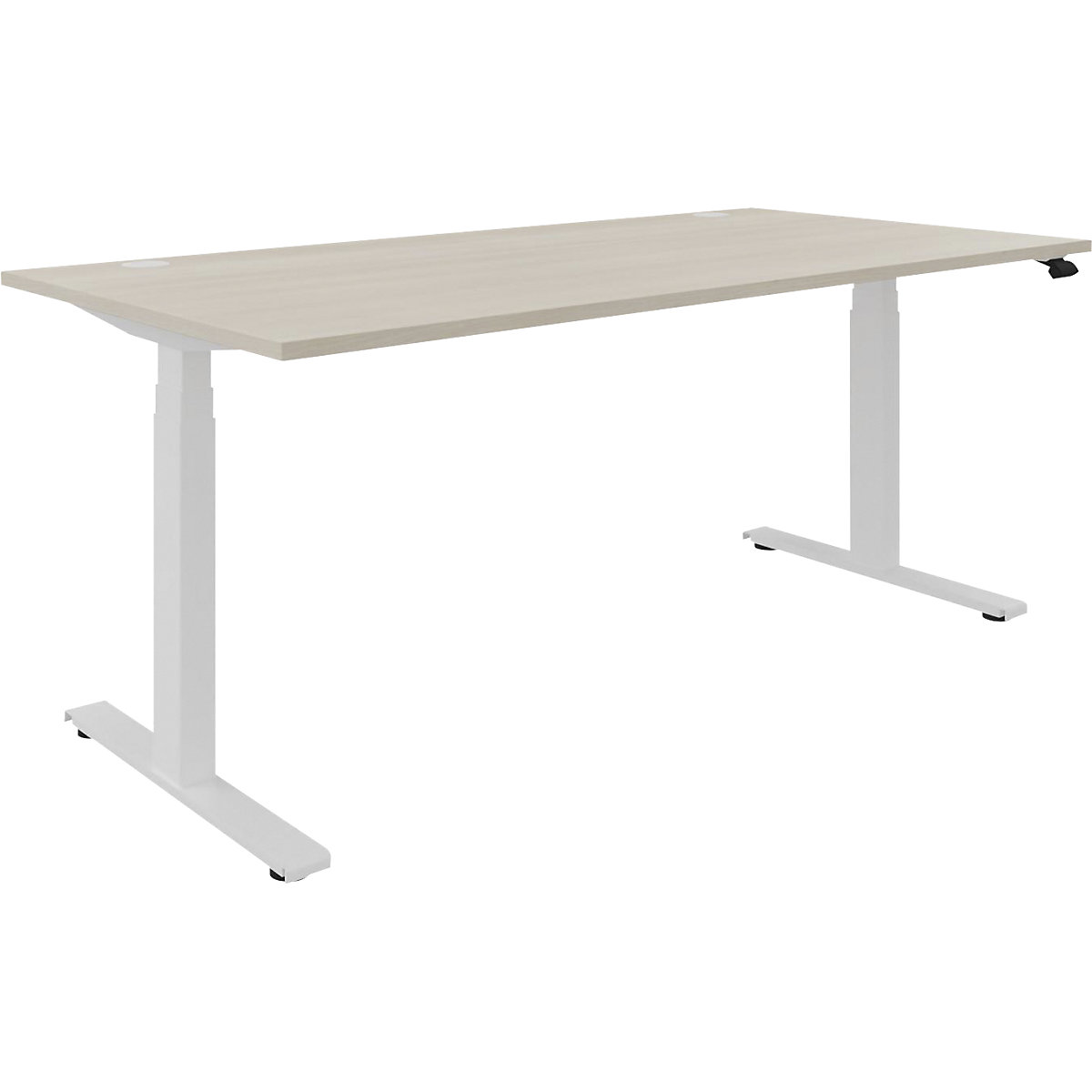 Scrivania BOTTOM-UP, regolabile elettricamente in altezza, diritta, largh. x prof. 1800 x 900 mm, acacia/bianco-0
