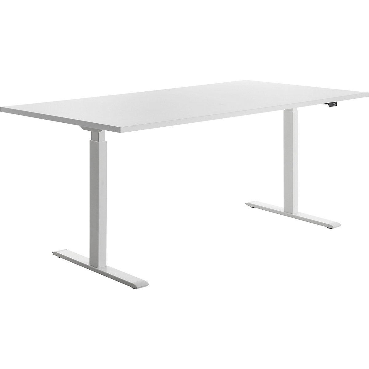 Scrivania, con regolazione elettrica dell'altezza – Topstar, diritta, largh. x prof. 1800 x 800 mm, bianco/bianco-0