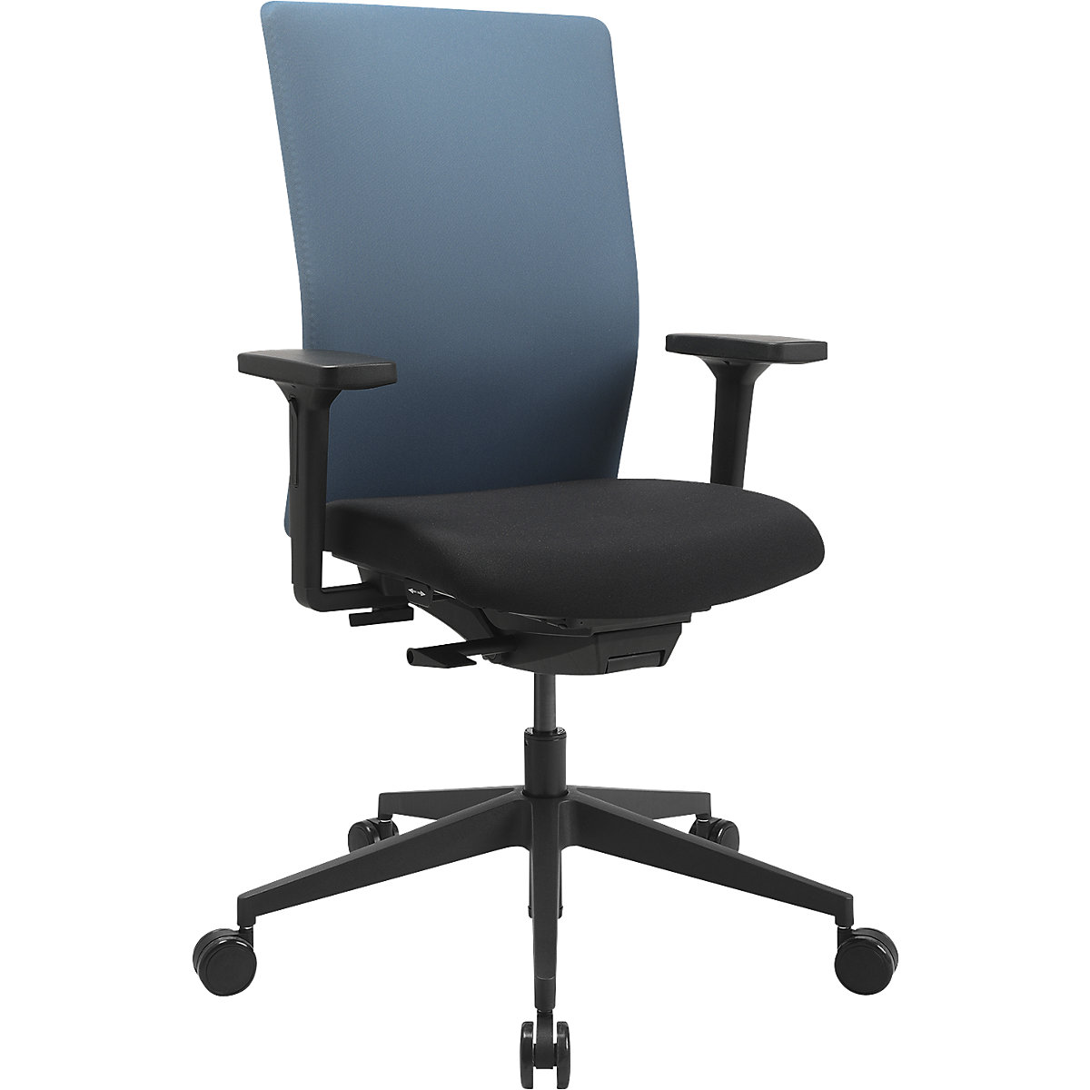 Sedia girevole da ufficio AirWork G – Topstar, sincromeccanismo con sedile scorrevole, petrolio-0