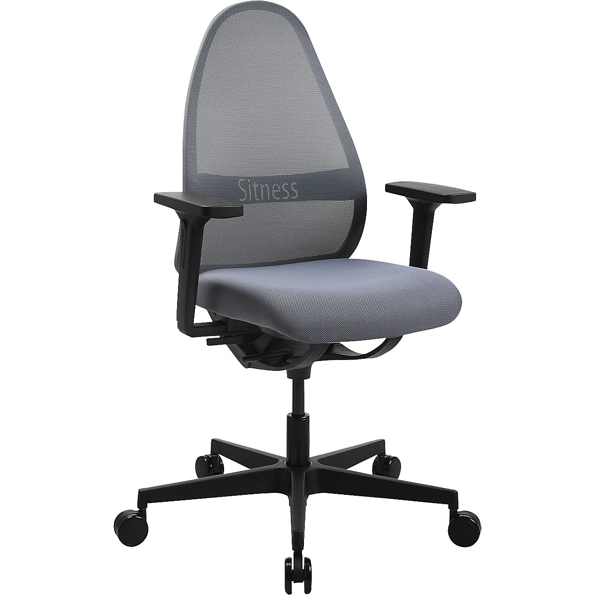 Sedia girevole da ufficio SOFT SITNESS ART – Topstar, meccanismo sincrono, con braccioli, grigio-0