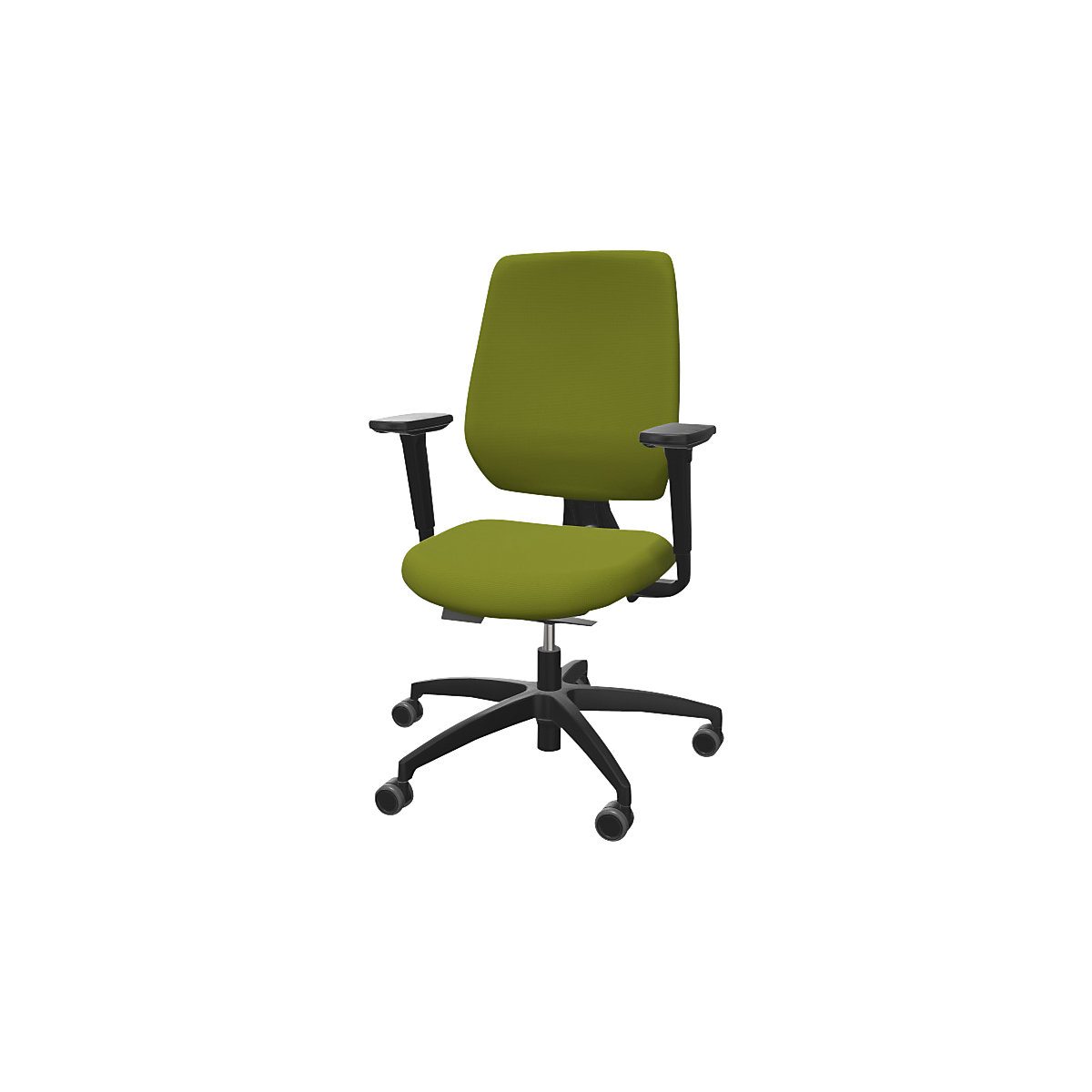 Sedia girevole da ufficio SPEED-O – Dauphin, con schienale imbottito, verde chiaro-0