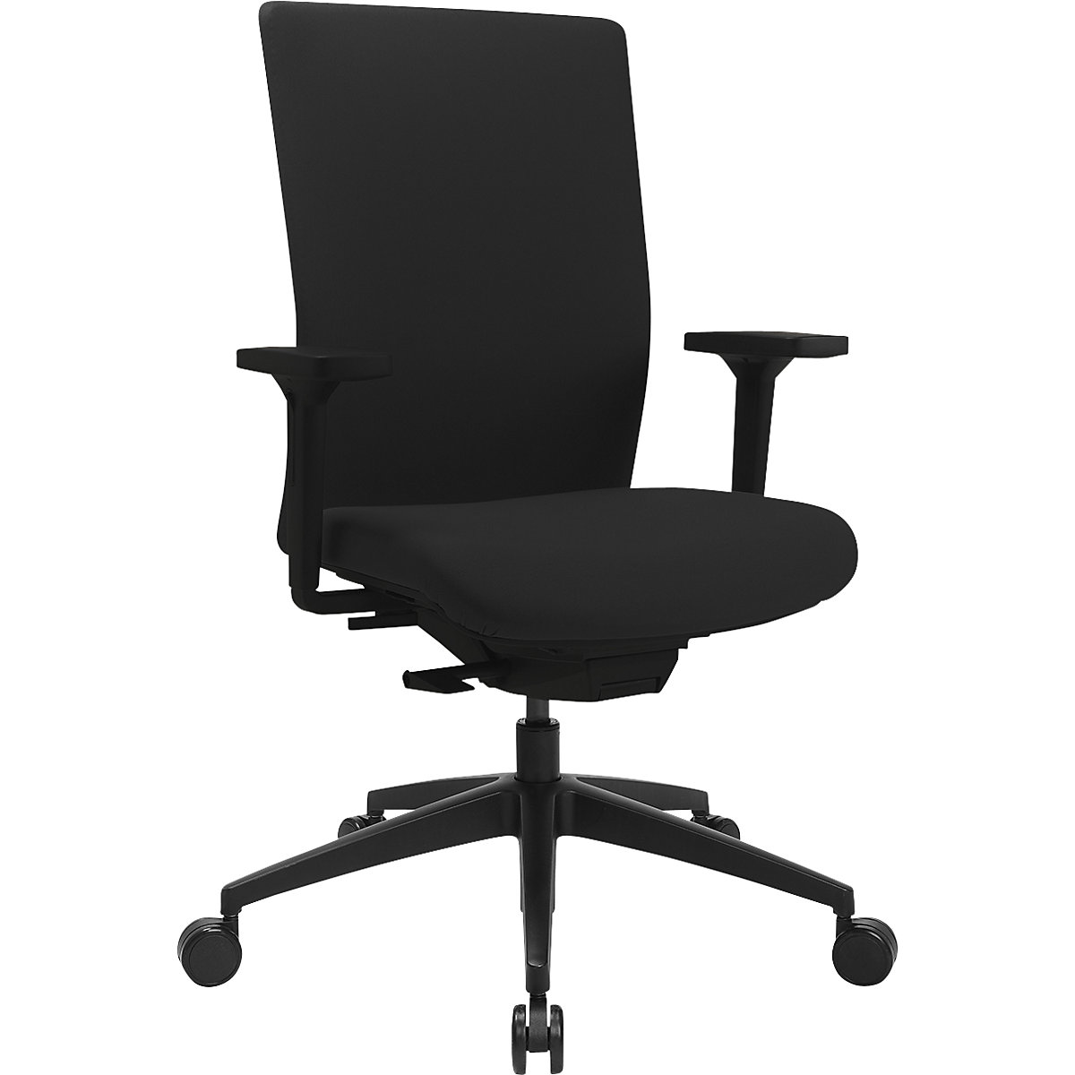 Sedia girevole da ufficio Sitness AirWork G – Topstar, meccanismo sincrono, con braccioli, nero-0