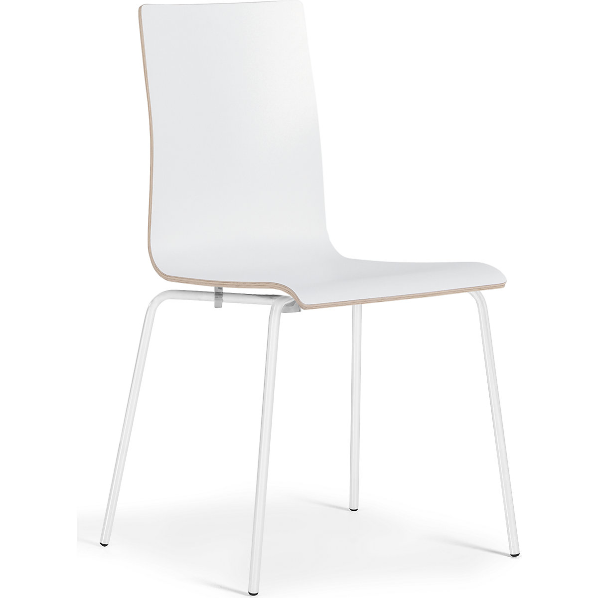 Sedia monoscocca Alma, impilabile, conf. da 4 pz., bianco/bianco-0