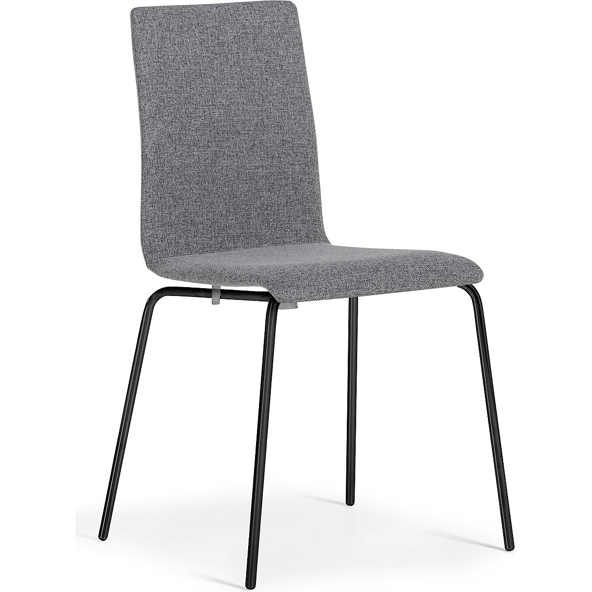 Sedia monoscocca Elin, impilabile, conf. da 4 pz., grigio/nero-0
