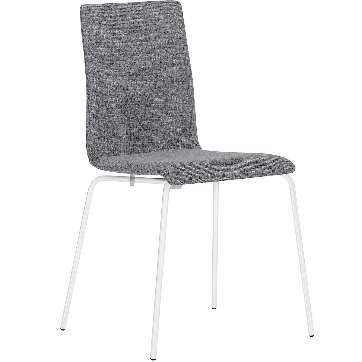 Sedia monoscocca Elin, impilabile, conf. da 4 pz., grigio/bianco-0