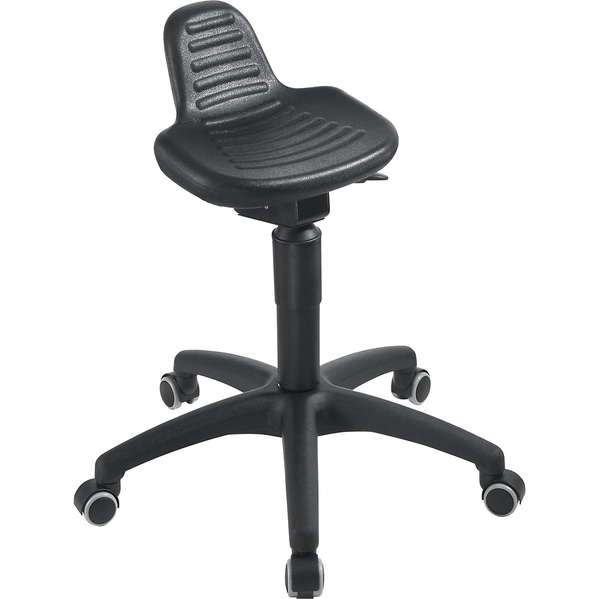 Sgabello da lavoro – meychair, sedile in PU espanso, con rotelle-0