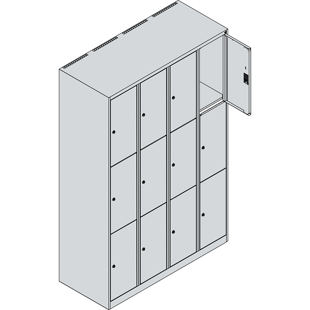Armario de 3 compartimentos Classic PLUS – C+P (Imagen del producto 4)-3
