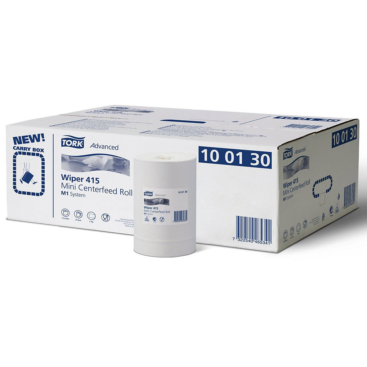 Toallitas de papel multiusos mini con desenrollado interior – TORK, de 1 capa, blancas, UE 11 rollos, calidad universal, sin perforar-0