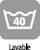 Lavable hasta 40 °C