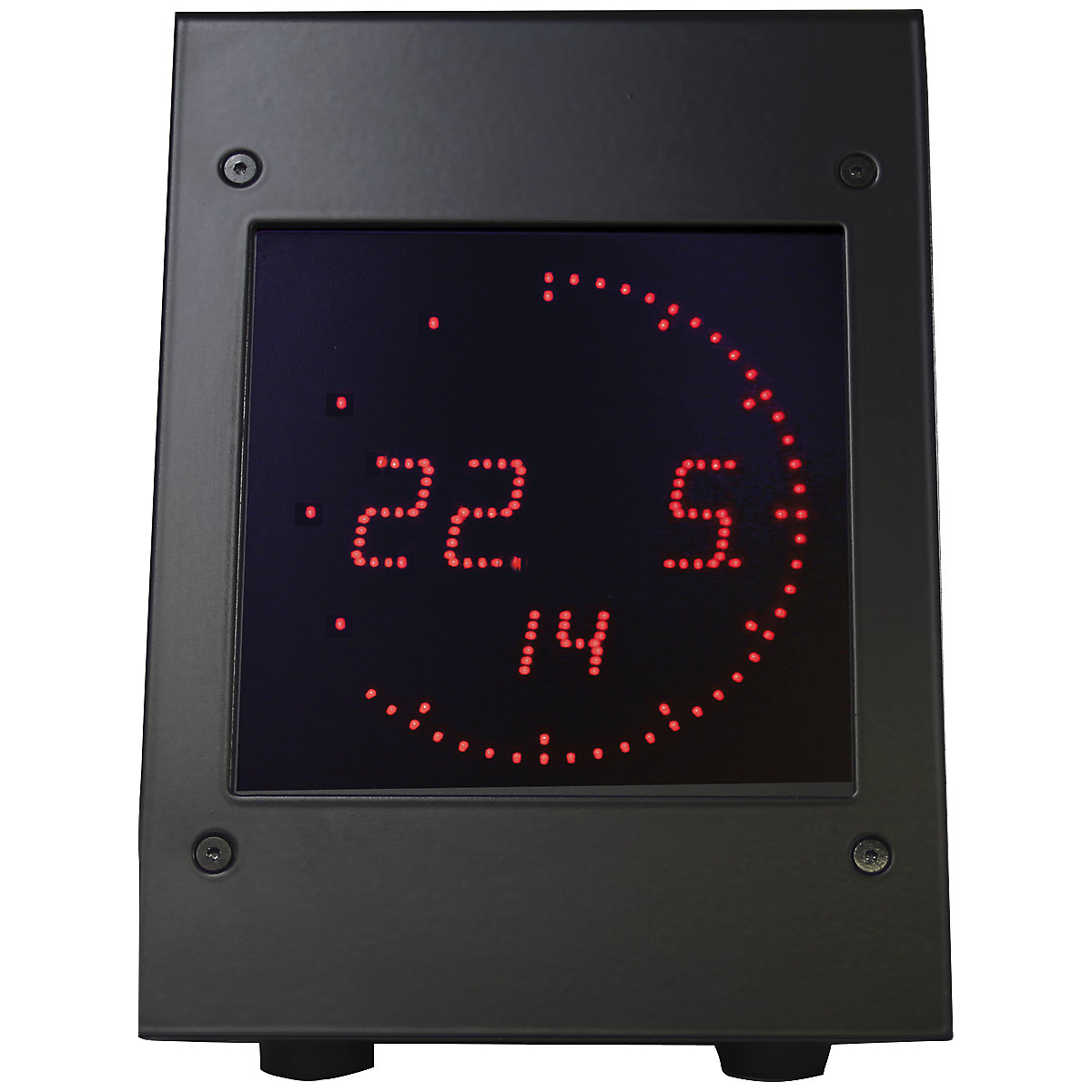 Reloj de mesa LED, H x A x P 190 x 130 x 140 mm, negro-0