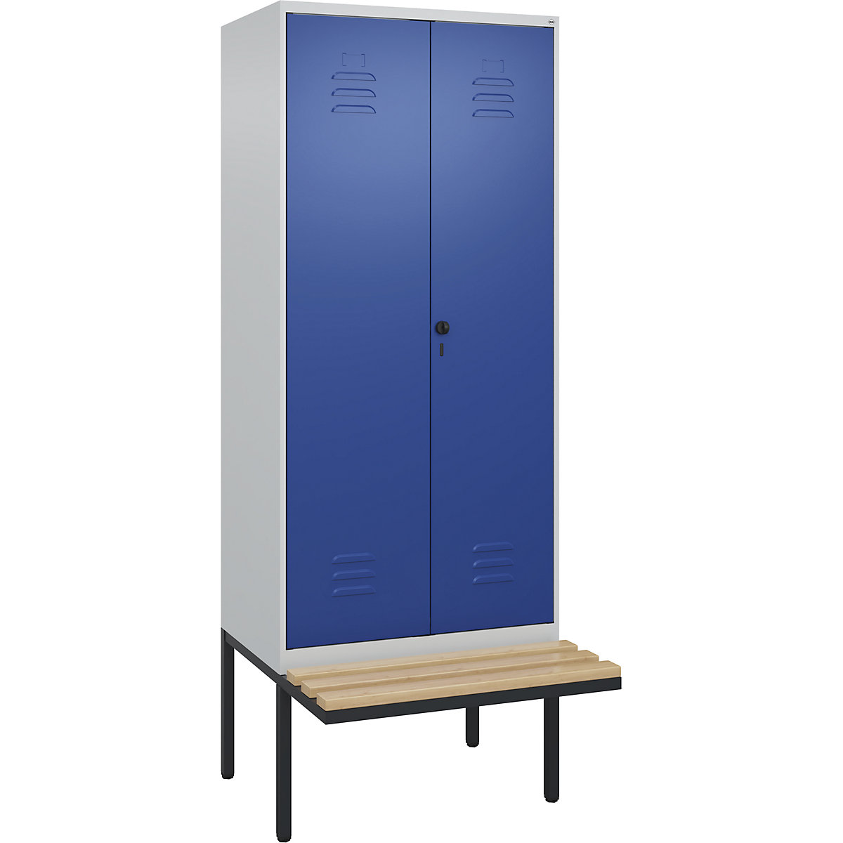 Taquilla con separación de ropa limpia/sucia Classic PLUS con banco – C+P (Imagen del producto 4)-3