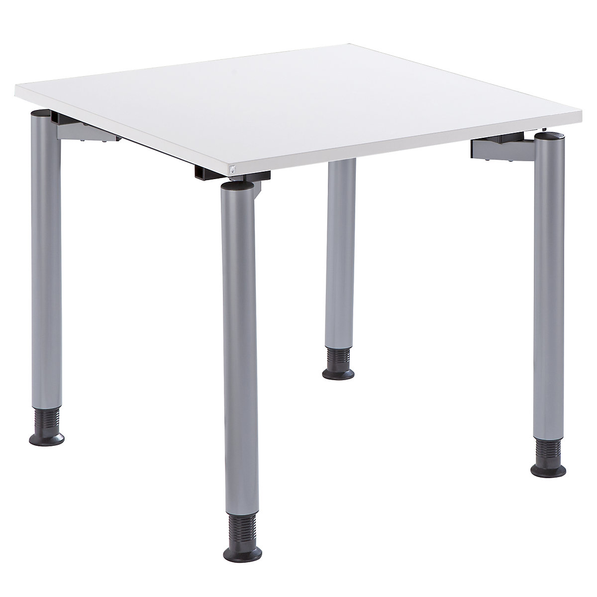 Birou cu cadru cu 4 picioare THEA, înălțime 680 – 820 mm, lățime 800 mm, alb antic-0