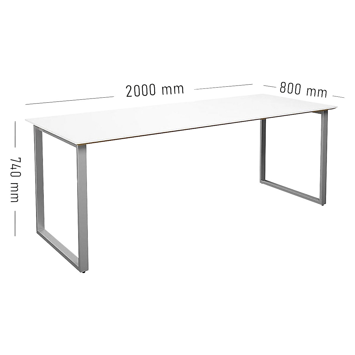 Masă multifuncțională DUO-O Trend, blat drept (Imagine produs 2)-1