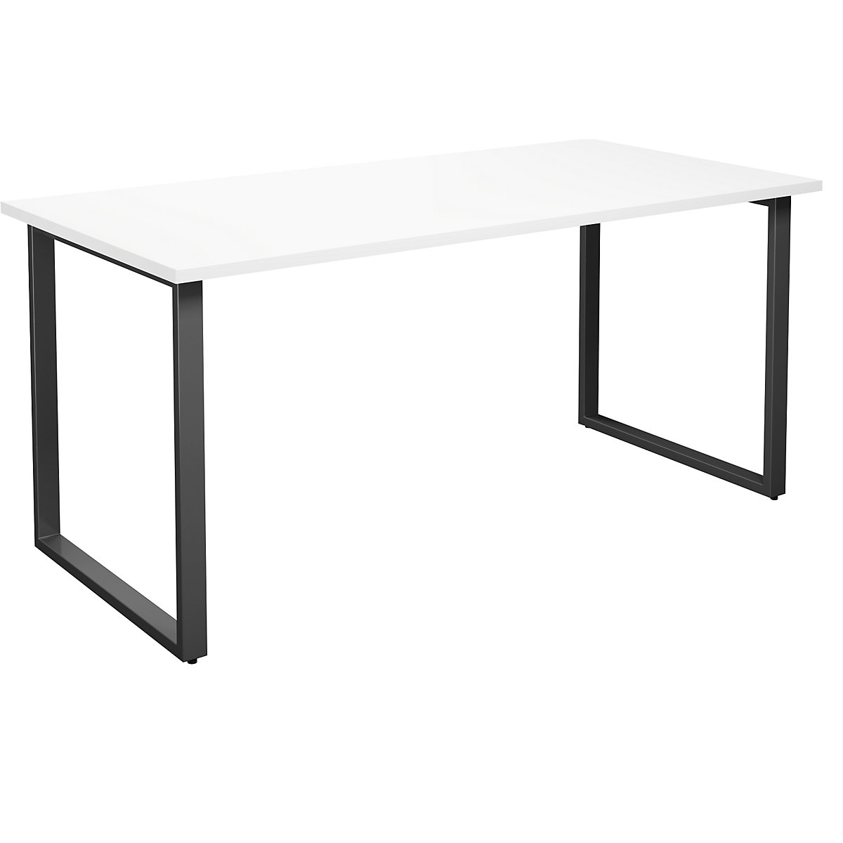 Masă multifuncțională DUO-O, blat drept, adâncime 800 mm, lățime 1600 mm, alb / negru-0