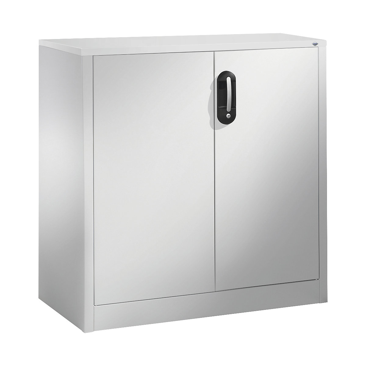 Comodă pentru acte ACURADO – C+P, înălțime pentru 2 bibliorafturi, î. x lăț. x ad. 1000 x 930 x 500 mm, alb aluminiu / alb aluminiu-0