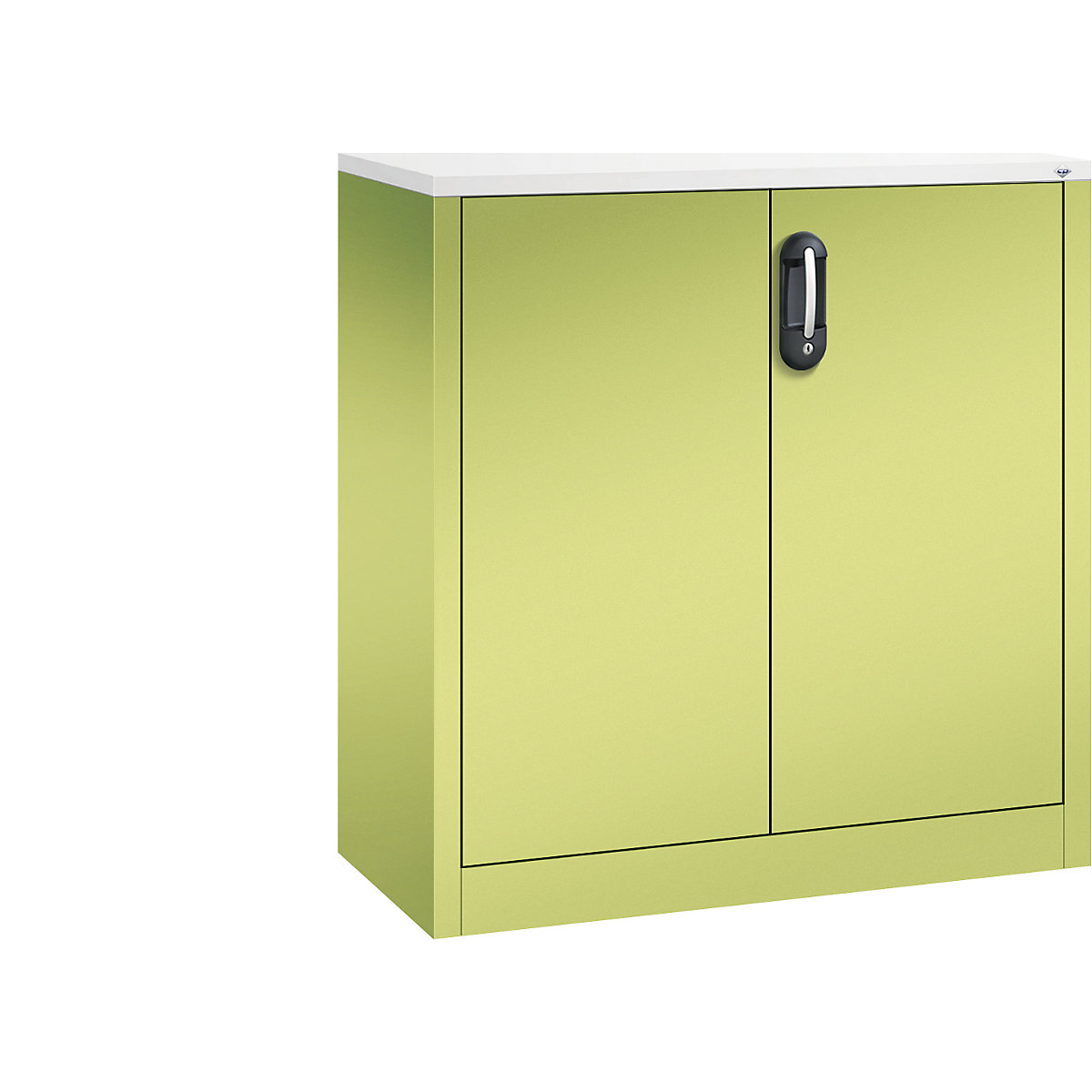 Comodă pentru acte ACURADO – C+P, înălțime pentru 2 bibliorafturi, î. x lăț. x ad. 1000 x 930 x 400 mm, verde viridin / verde viridin-0