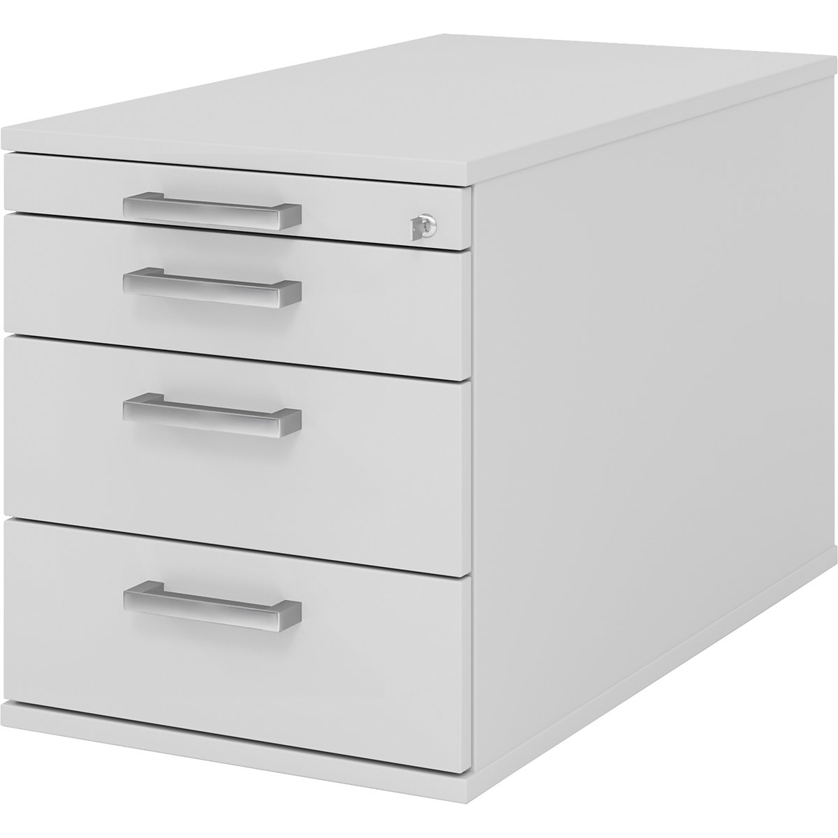 Container mobil – eurokraft pro, 1 sertar pentru instrumente, 3 sertare pentru materiale, gri deschis-0