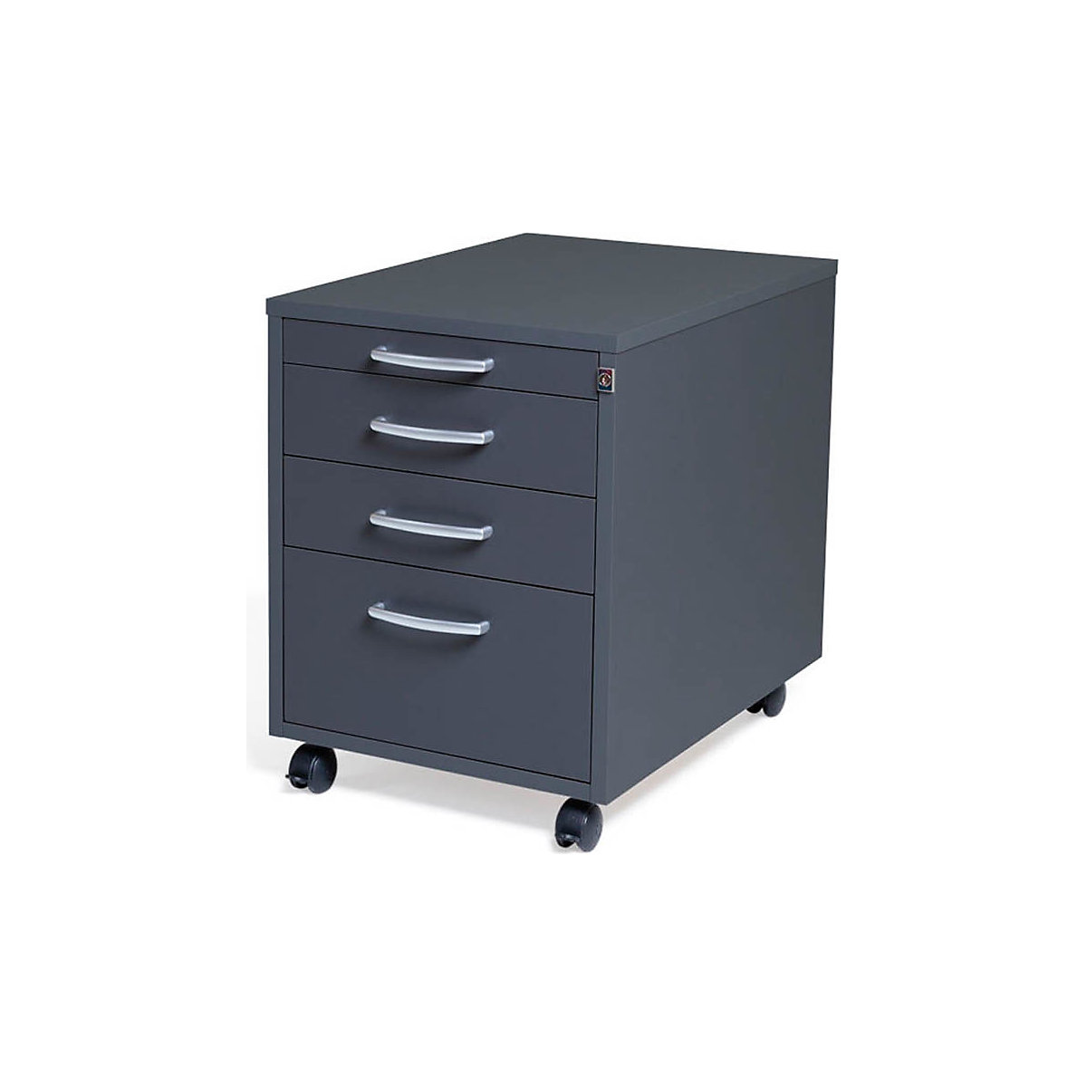 Container pe role Miami, 4 sertare, î x l x a 550 x 420 x 600 mm, gri închis-0