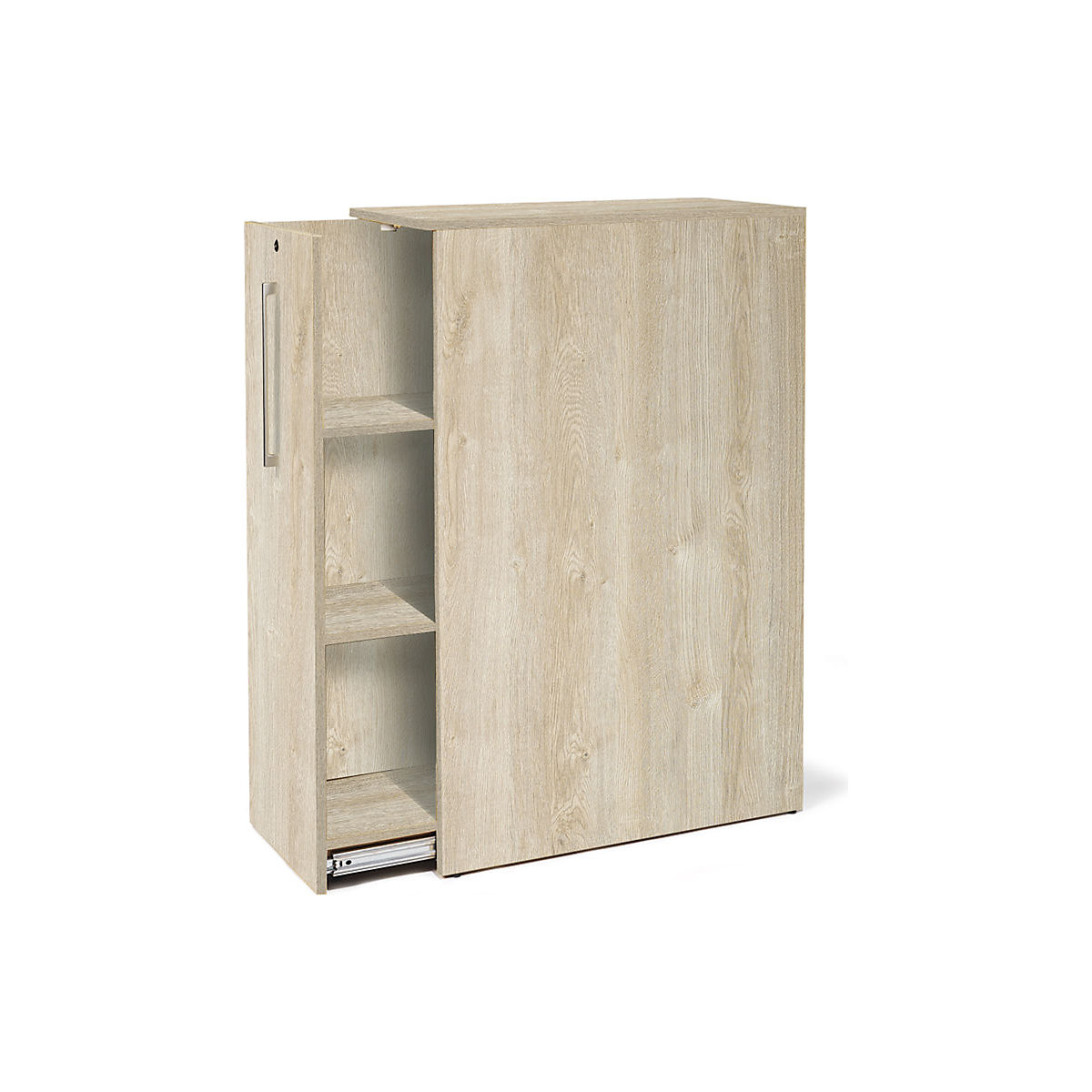 Dulap extensibil înalt Seattle, î. x lăț. x ad. 1250 x 400 x 800 mm, stânga, stejar-0