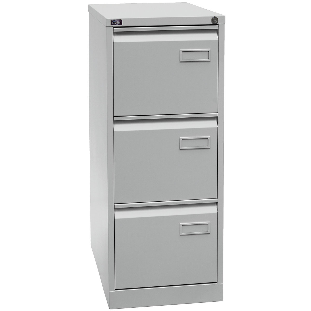 Dulap pentru registre suspendate LIGHT, 1 rând – BISLEY, 3 sertare, DIN A4, gri deschis-0