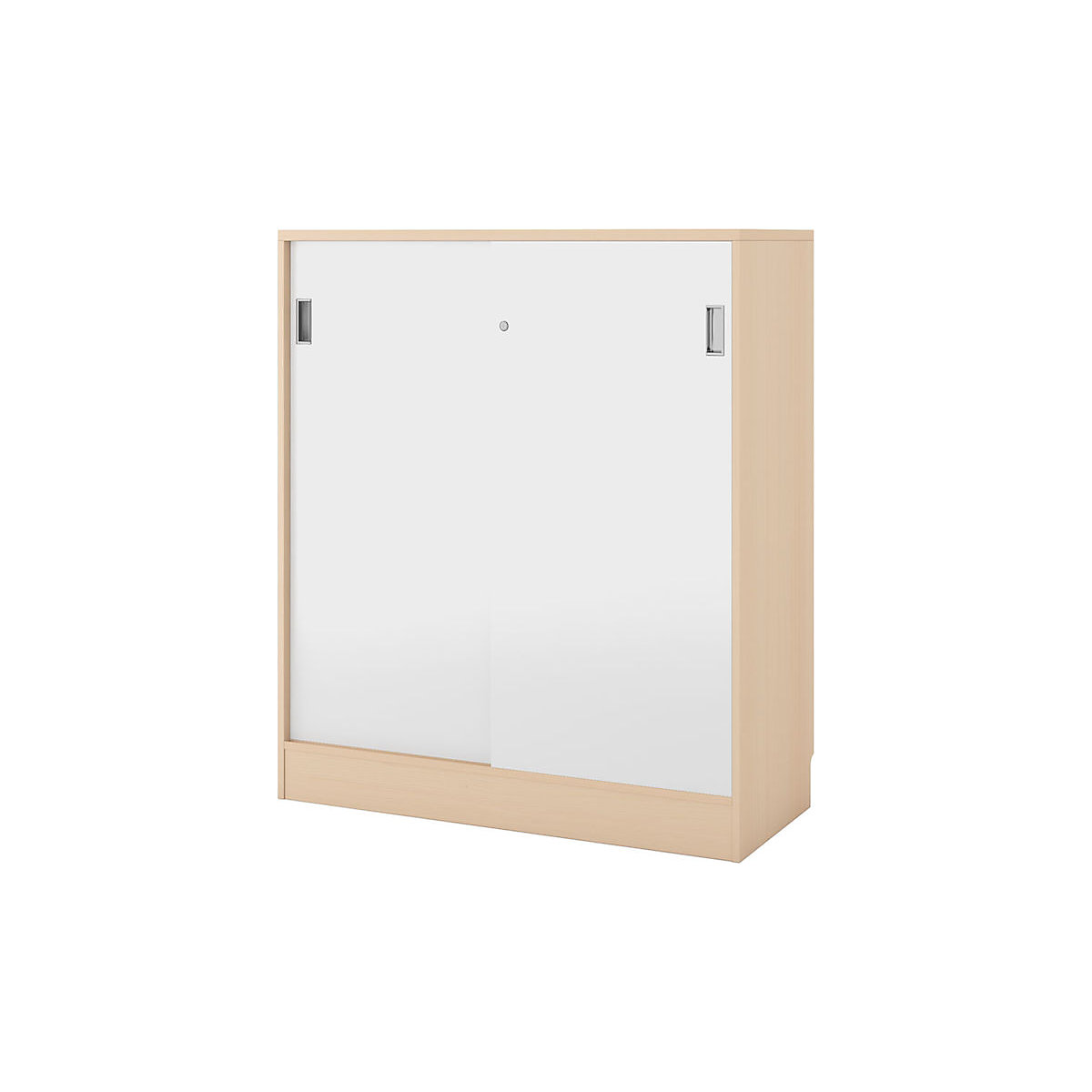 Dulap Chicago cu uși glisante, î x l x a 1353 x 1215 x 400 mm, mesteacăn / alb periat-0