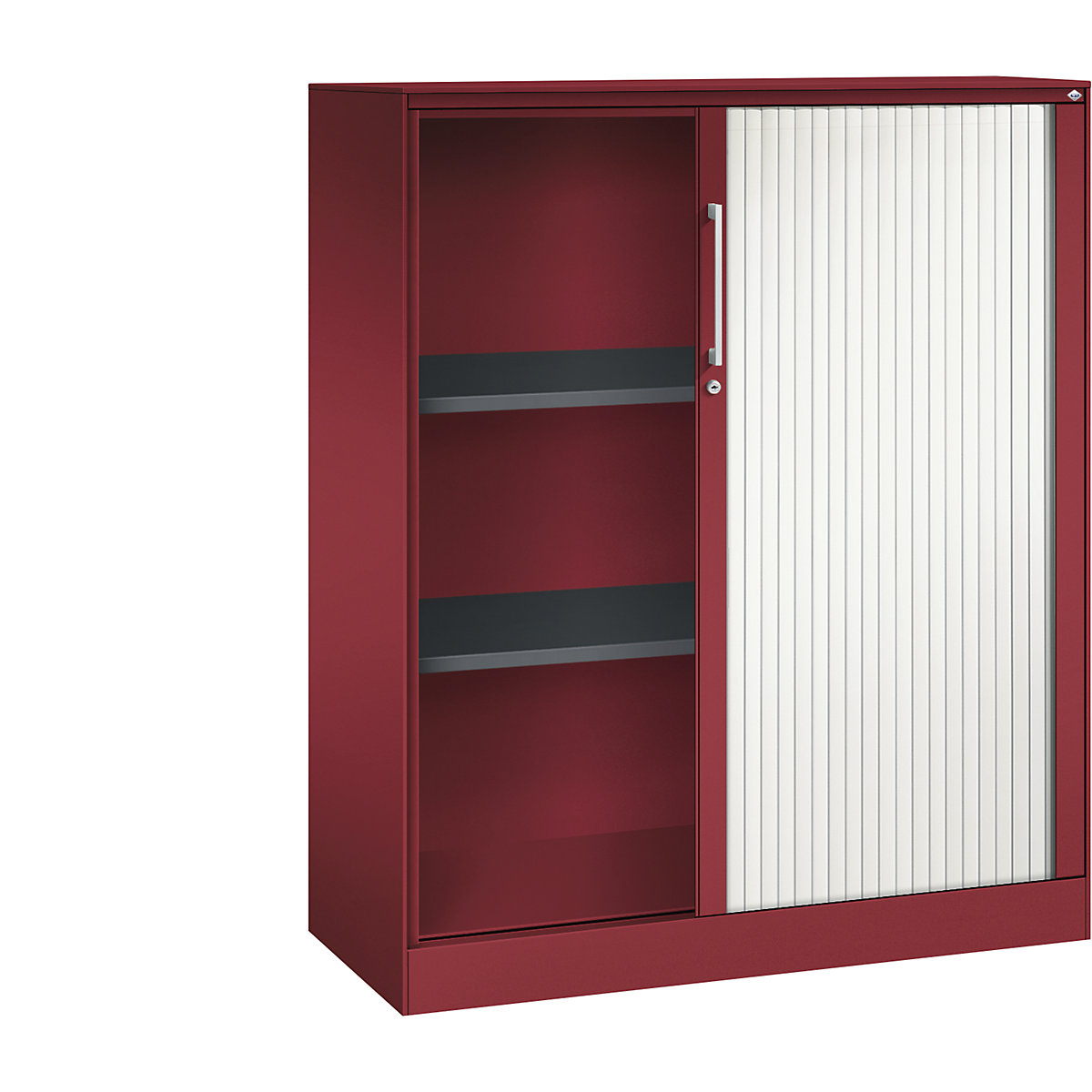 Dulap cu oblon ASISTO, înălțime 1292 mm – C+P, lățime 1000 mm, roșu rubin/alb trafic-0