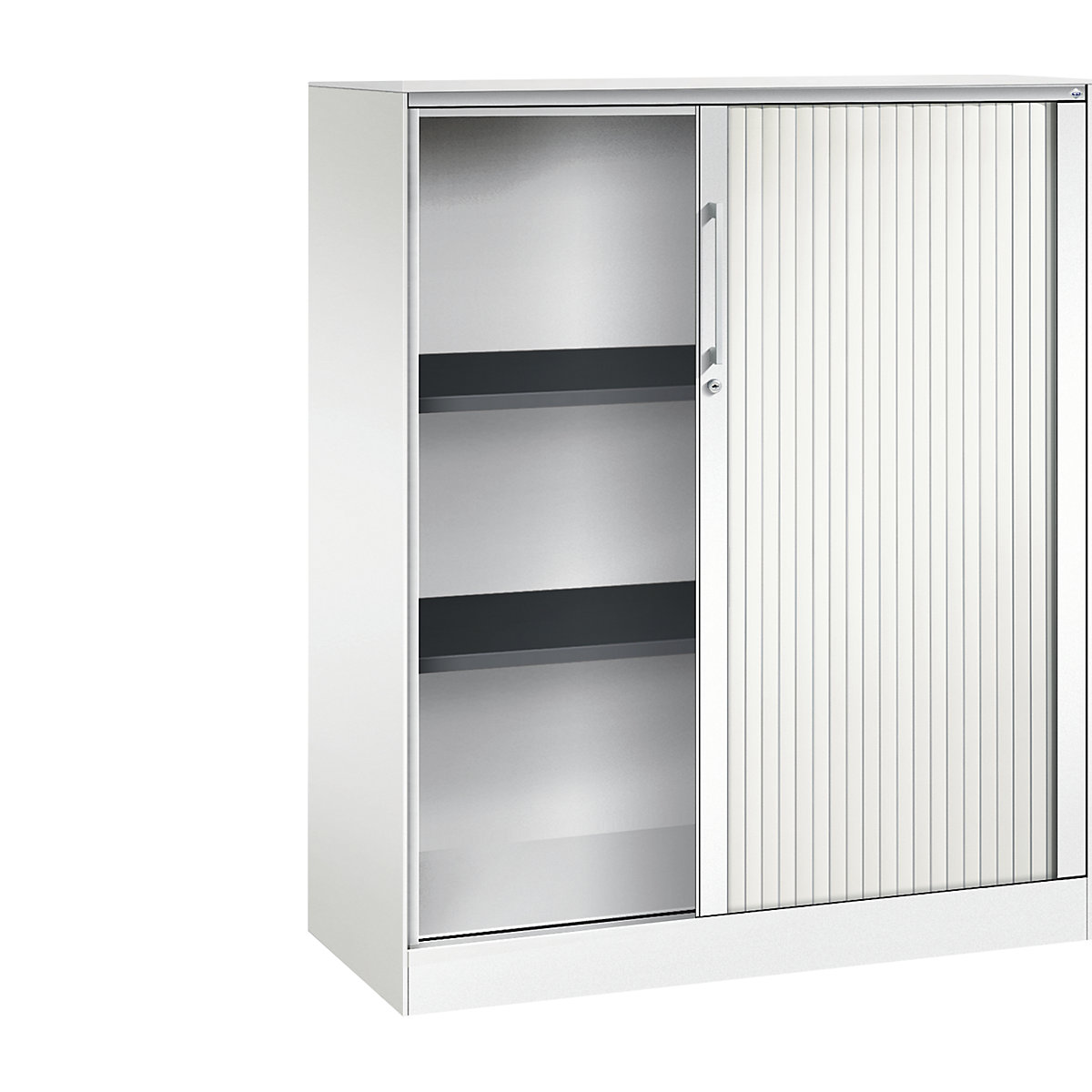 Dulap cu oblon ASISTO, înălțime 1292 mm – C+P, lățime 1000 mm, alb trafic/alb trafic-0