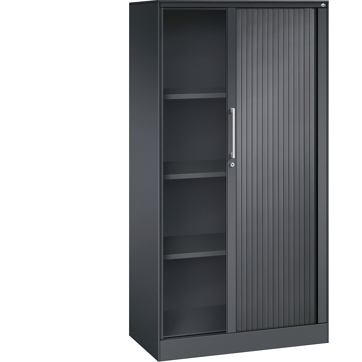 Dulap cu oblon ASISTO, înălțime 1617 mm – C+P, lățime 800 mm, gri negru/gri negru-0