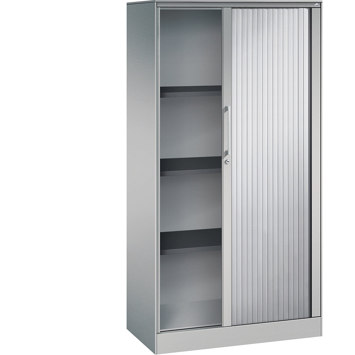 Dulap cu oblon ASISTO, înălțime 1617 mm – C+P, lățime 800 mm, alb aluminiu/alb aluminiu-0