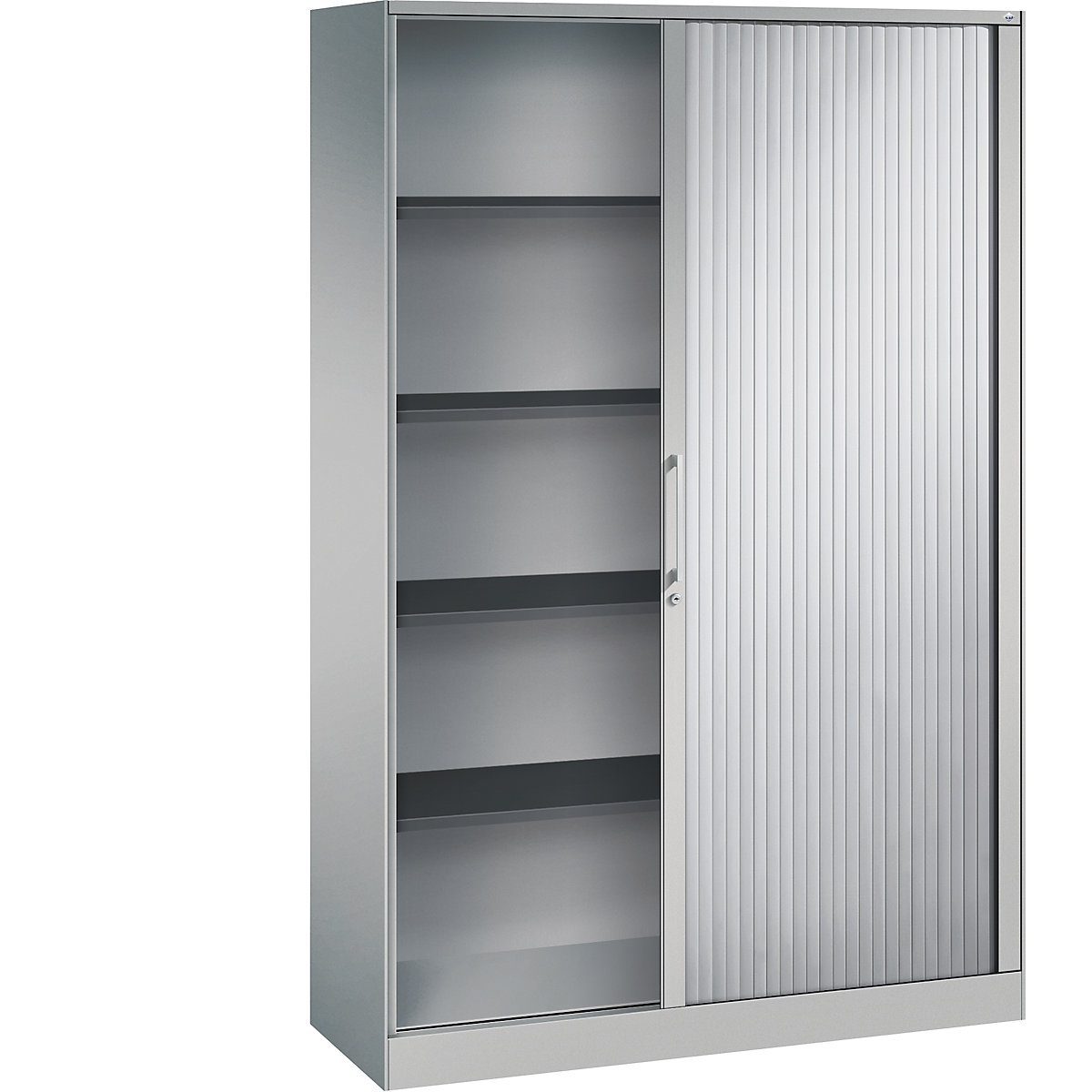 Dulap cu oblon ASISTO, înălțime 1980 mm – C+P, lățime 1200 mm, alb aluminiu/alb aluminiu-0