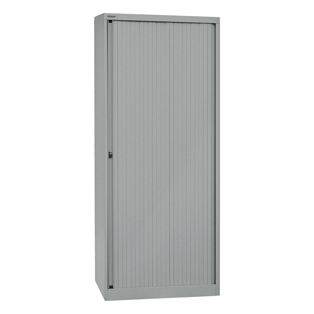 Dulap cu oblon Euro – BISLEY, lățime 800 mm, 4 polițe, argintiu-0