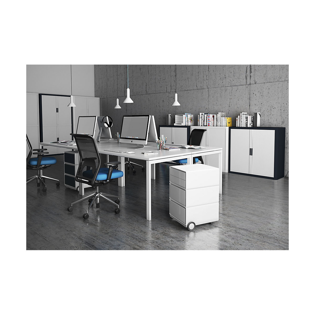 Dulap cu oblon easyOffice® – Paperflow (Imagine produs 2)-1