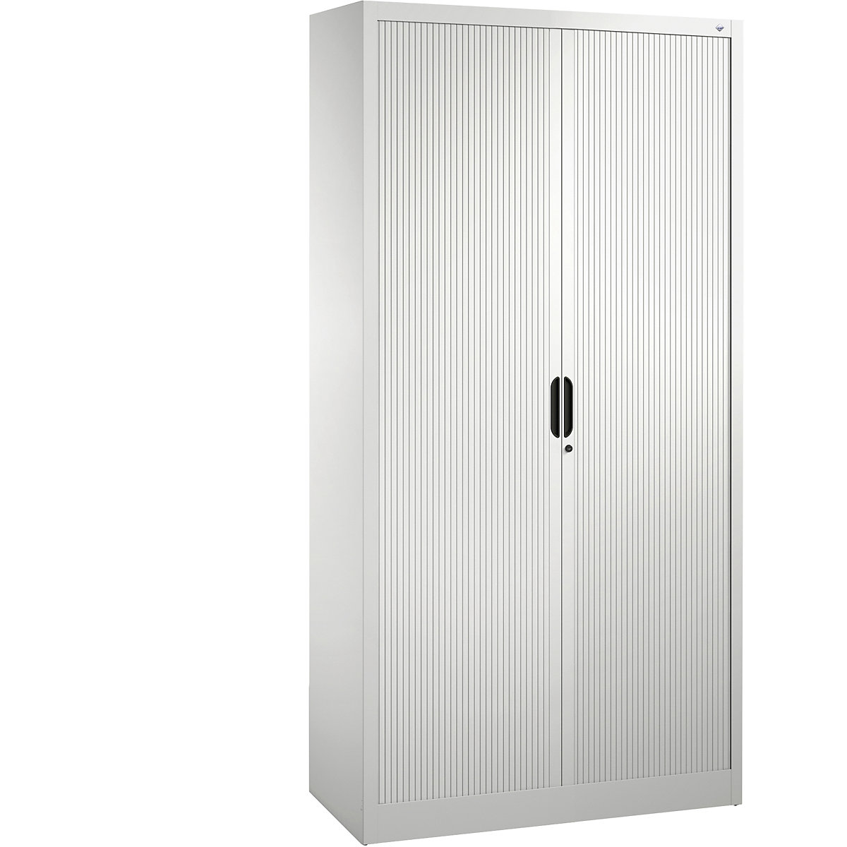 Dulap cu oblon orizontal – C+P, î. x lăț. x ad. 1980 x 1000 x 420 mm, 4 polițe, înălțime pentru 5 bibliorafturi, alb trafic-0