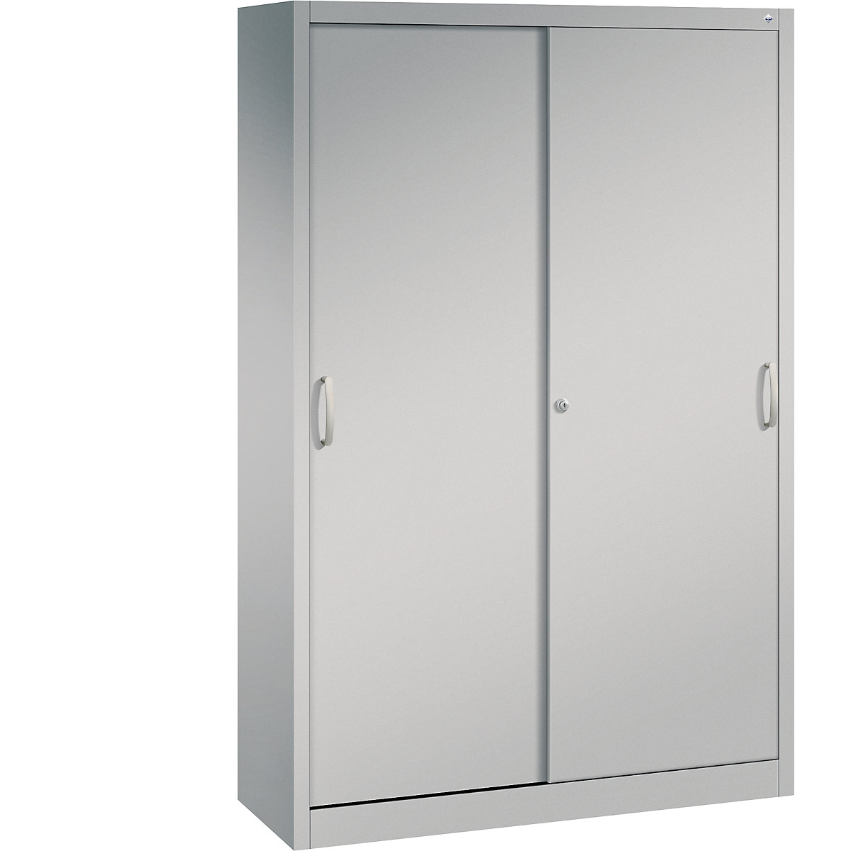 Dulap cu uși glisante ACURADO – C+P, 4 polițe, î. x lăț. x ad. 1950 x 1200 x 400 mm, alb aluminiu-0