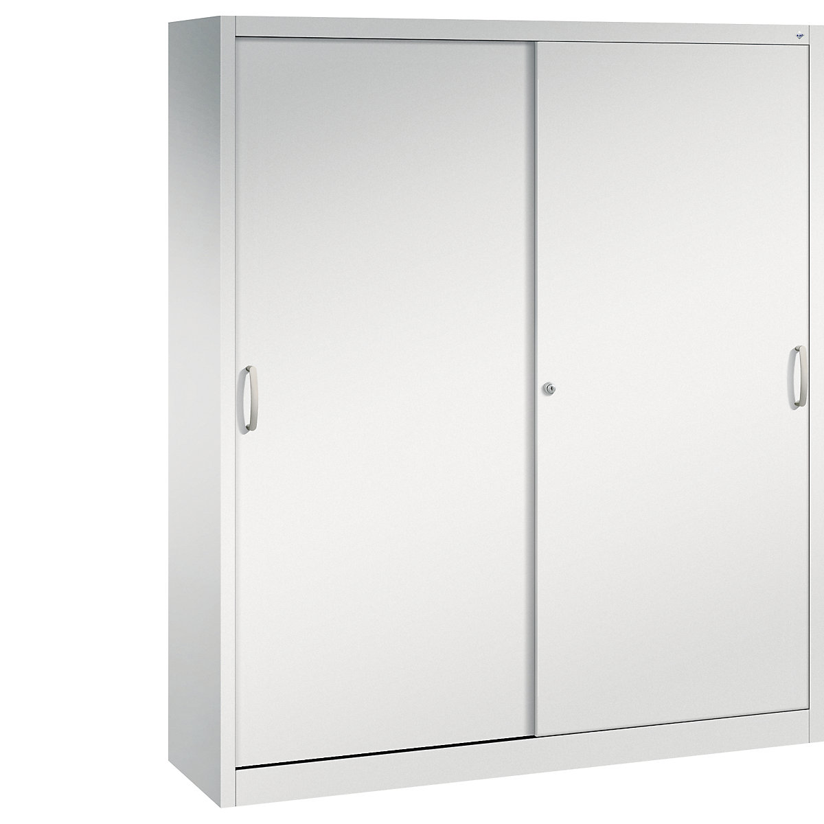 Dulap cu uși glisante ACURADO – C+P, 8 polițe, î. x lăț. x ad. 1950 x 1600 x 400 mm, gri deschis-0